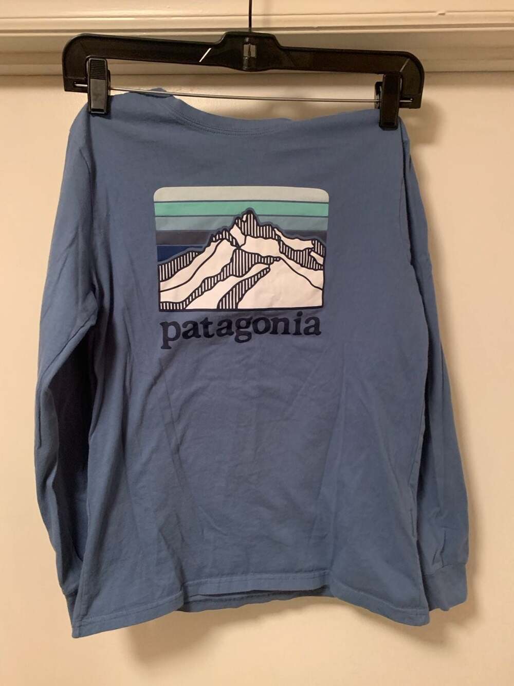 Patagonia Big Boys' Long-Sleeved Line Logo Ridge Graphic Organic Cotton T-Shirt